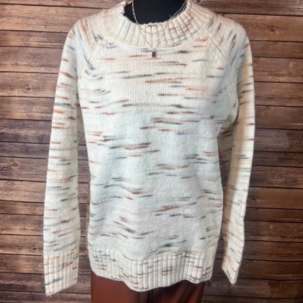 Women Architect Long Sleeve Space Dye Pullover Sweater